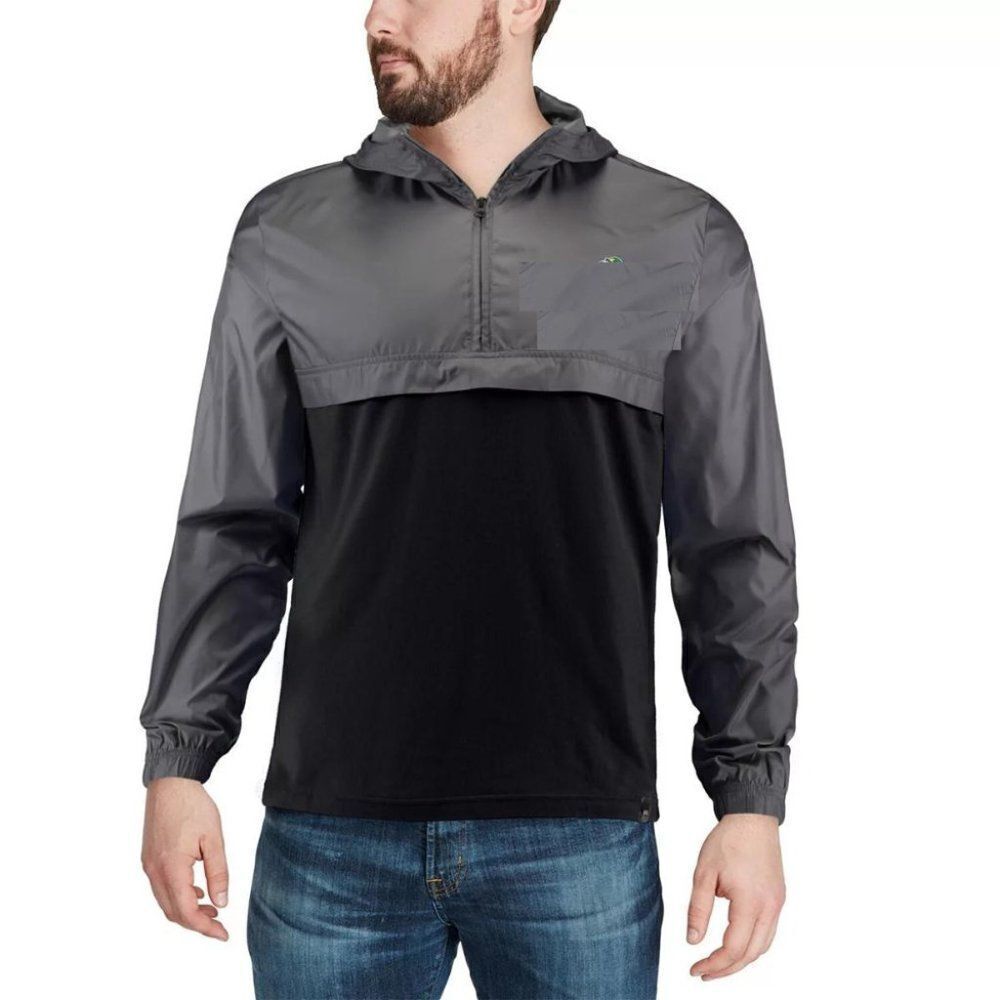 Under Armour Men's Gray Fighting Sportstyle Woven Tri-Blend Quarter-Zip Jacket